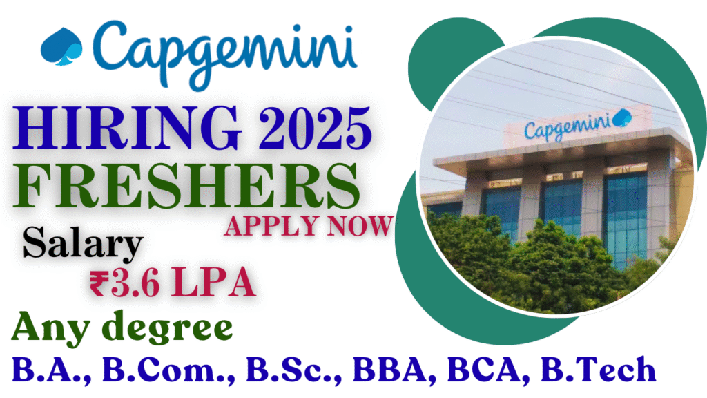 Capgemini Hiring 2025 | Junior Specialist Role | Freshers Apply Online