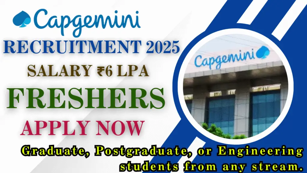 Capgemini Recruitment 2025 | Product & System Engineer Jobs for Freshers