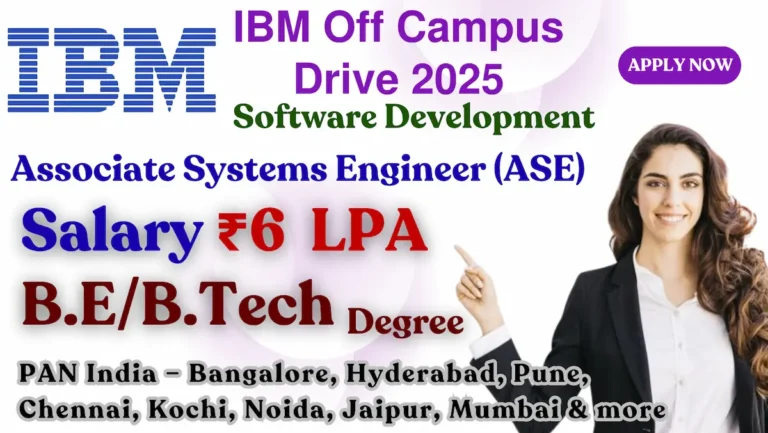 IBM Off-Campus Drive 2025 | Associate System Engineer | Freshers Apply Now