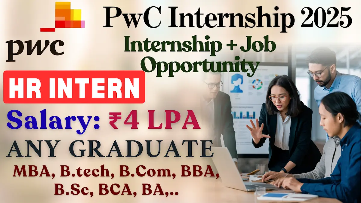 PwC Internship 2025 – HR Intern / Trainee Jobs for Freshers | Apply Online