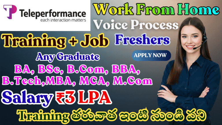 Teleperformance Hiring Freshers | International Customer Service Representative | Work From Home | ₹3–3.5 LPA | Apply Online