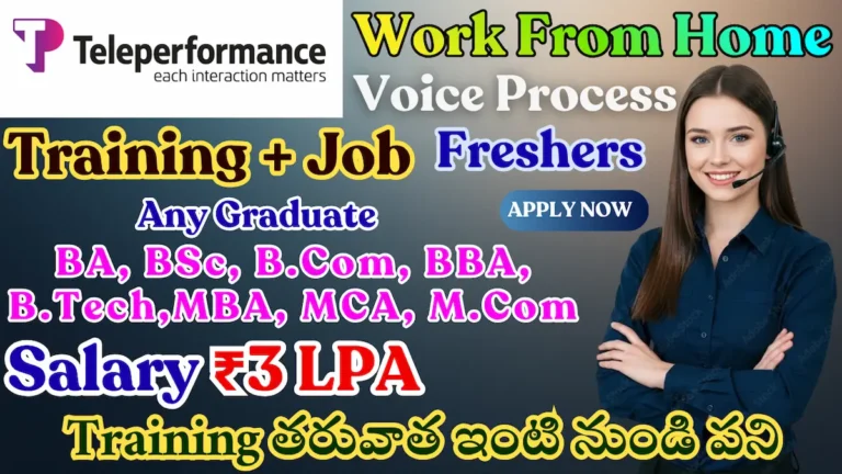 Teleperformance Hiring Freshers | International Customer Service Representative | Work From Home | ₹3–3.5 LPA | Apply Online