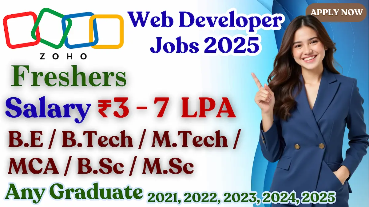 Zoho Web Developer Jobs 2025 | జోహో వెబ్ డెవలపర్ ఉద్యోగాలు | Zoho Hiring Freshers