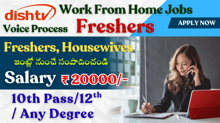 Dish TV Work From Home Jobs 2025 | Voice Process Jobs for 10th Pass | Apply Online
