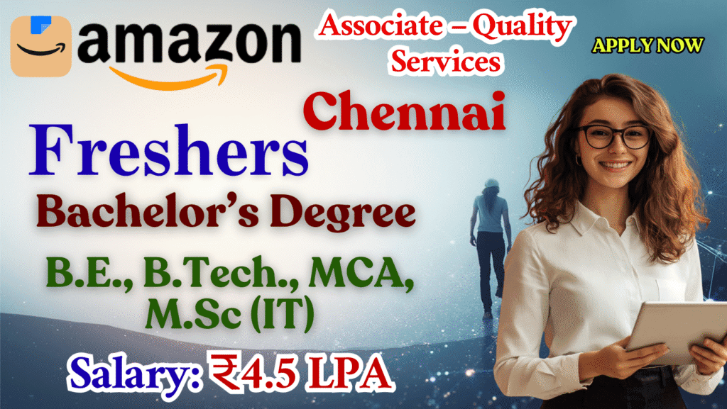 Amazon Recruitment 2025 | Device Associate – Quality Services | Freshers Apply Online in Chennai