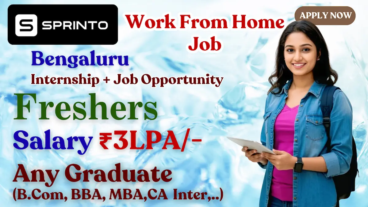 Sprinto Finance Intern Recruitment 2025 – Work From Home Internship | Apply Online