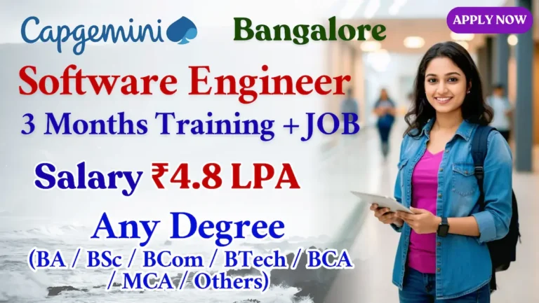 Capgemini Recruitment 2026 | Software Engineer Jobs for Freshers | Any Degree Apply Online