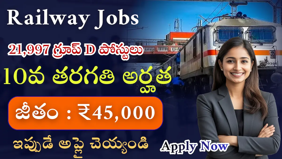Railway Group D Recruitment 2026: 10th Pass 21,997 Posts Apply Online | RRB Jobs