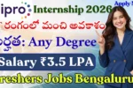 Wipro Internship 2026 | Intern L0 Jobs in Bengaluru | Freshers Apply Online