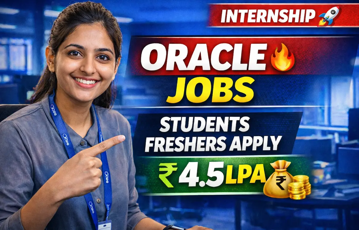 Oracle Project Intern Jobs 2026 | Freshers Jobs | Any Degree Apply