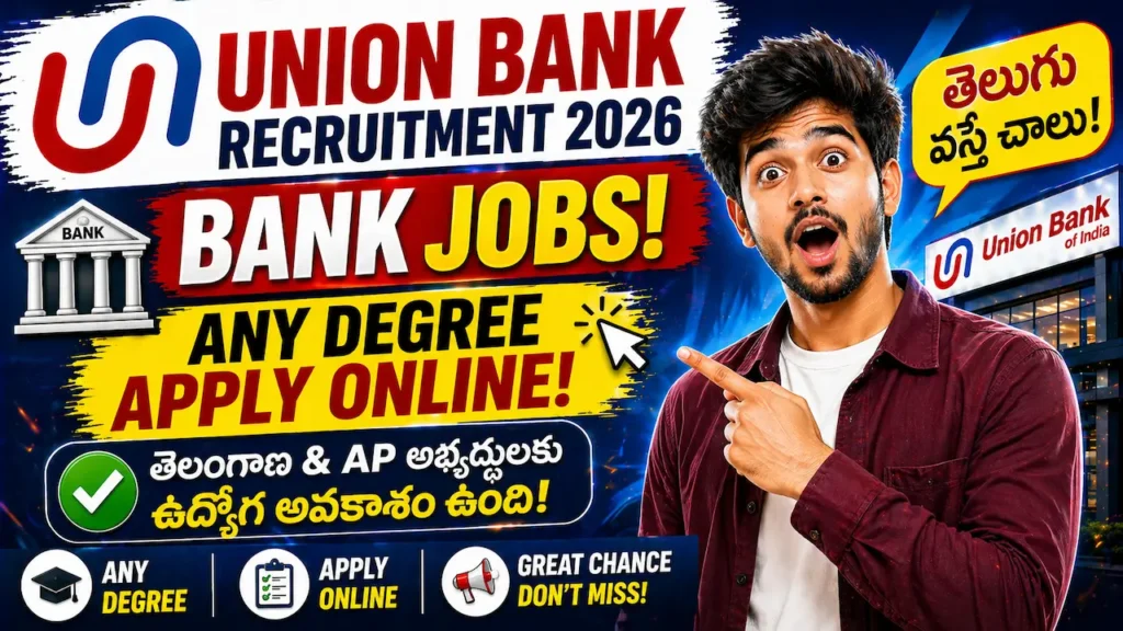 Union Bank Recruitment 2026 | 1865 Bank Jobs | Any Degree Apply Online