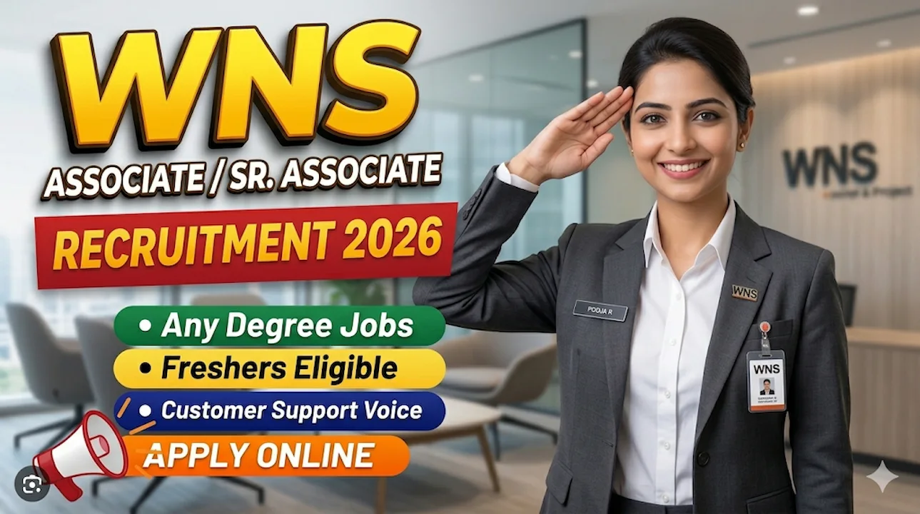 WNS Associate Jobs 2026 | Any Degree Freshers Jobs | Apply Online