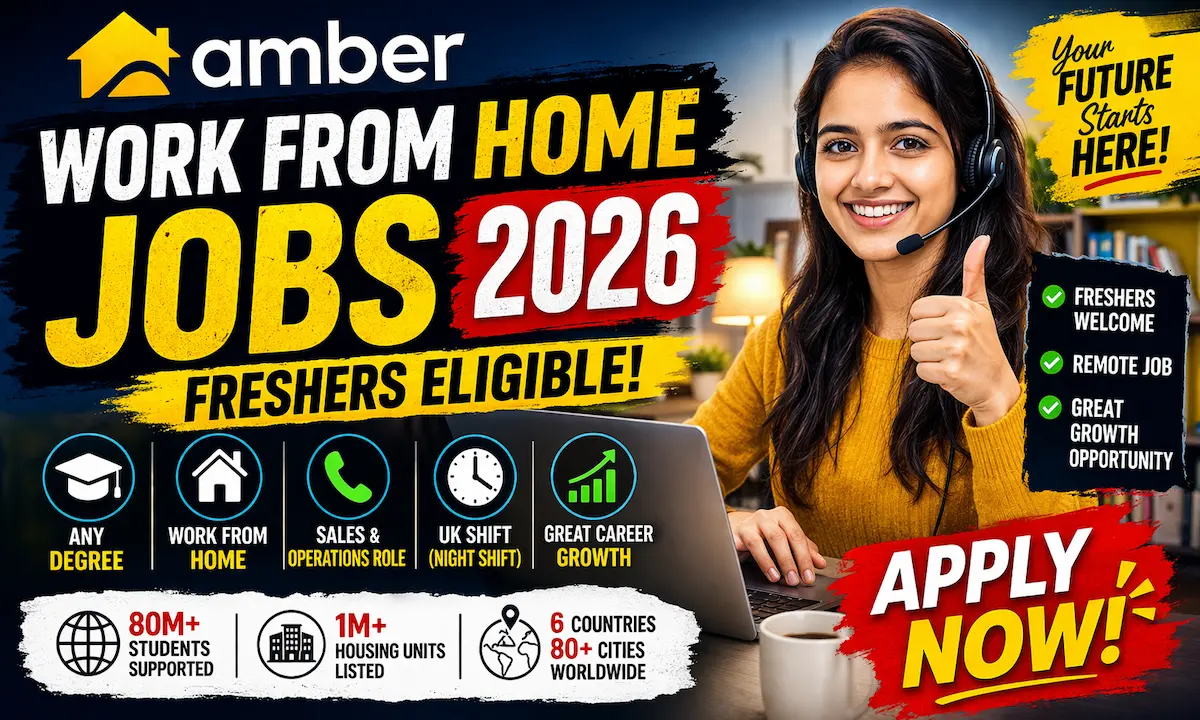 Amber Operations Associate Jobs 2026 | Work From Home Jobs | Freshers Apply